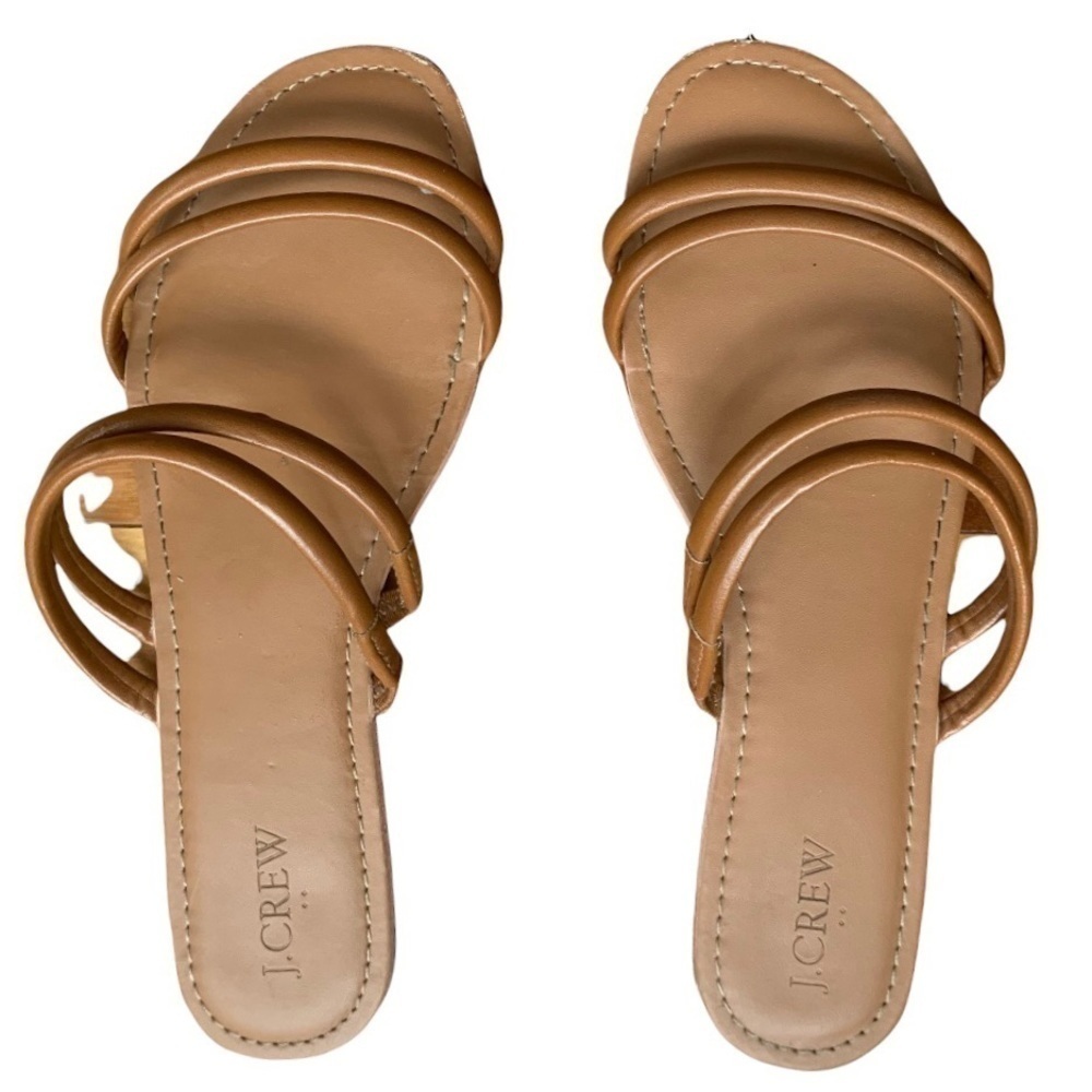 J Crew Seaside Double Banded Slip on Sandals